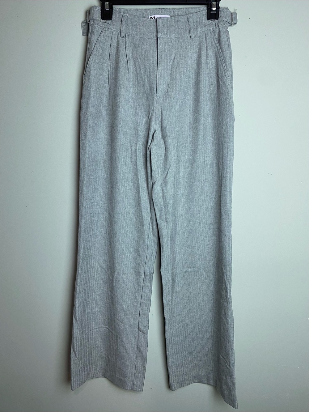 SO Light Gray Women's Tailored Wide-Leg Trousers